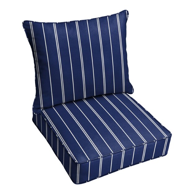 Longshore Tides 2 Piece Stripes Corded Indoor/Outdoor Dining Chair